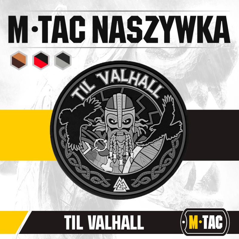 M-TAC 3D PVC Nášivka/Patch Til Valhall - grey / black (51142112)