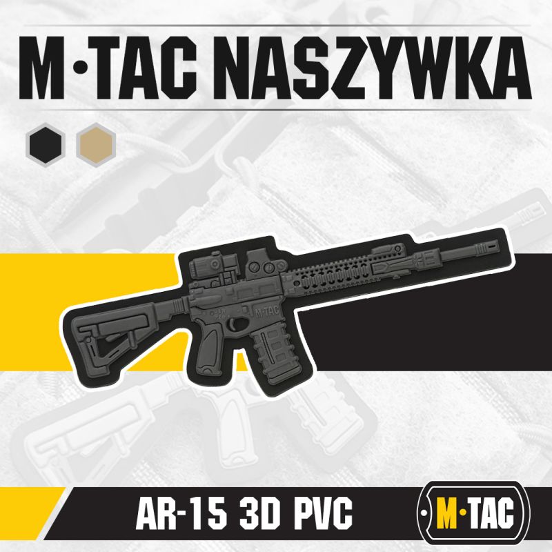 M-TAC 3D PVC Nášivka/Patch AR-15 - šedá (51112012)