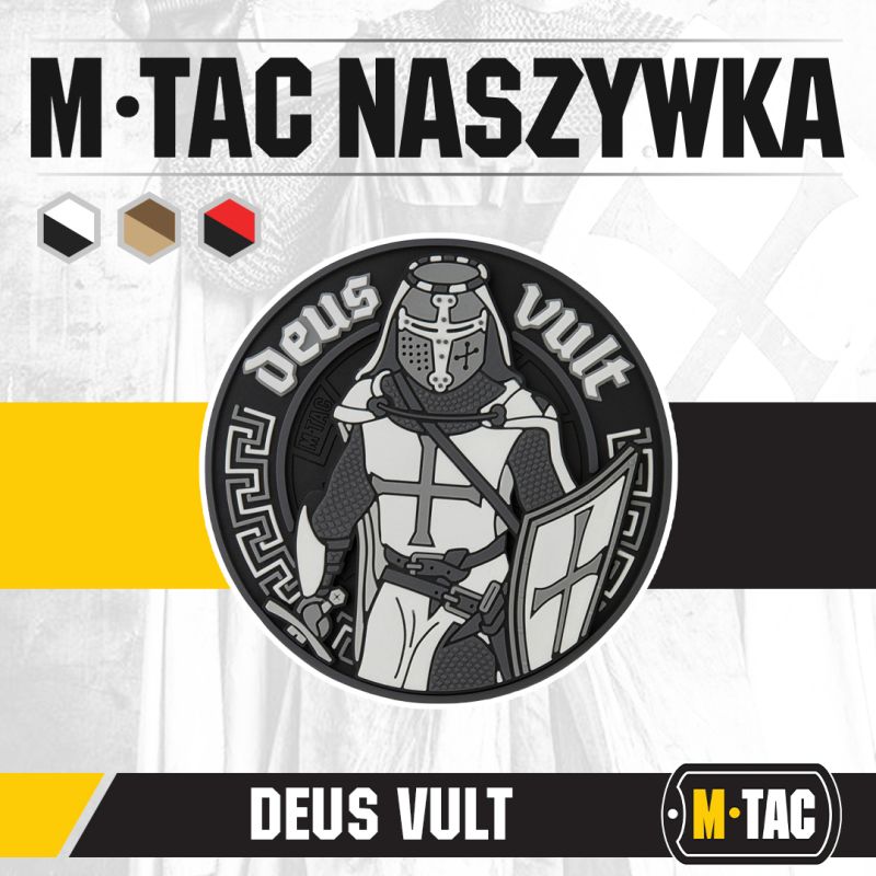 M-TAC 3D PVC Nášivka/Patch Deus Vult - čierna (51116236)