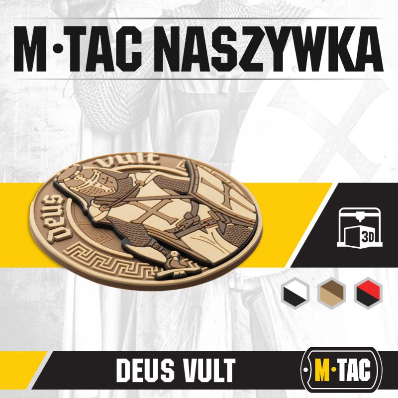 M-TAC 3D PVC Nášivka/Patch Deus Vult - coyote (51116005)