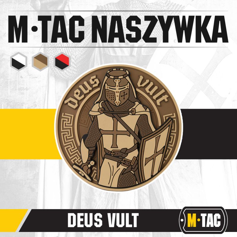 M-TAC 3D PVC Nášivka/Patch Deus Vult - coyote (51116005)