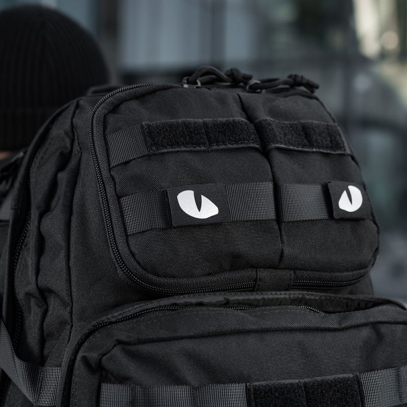 M-TAC Cordura Nášivka/Patch Tiger Eyes Laser Cut Reflective - black (51140299)