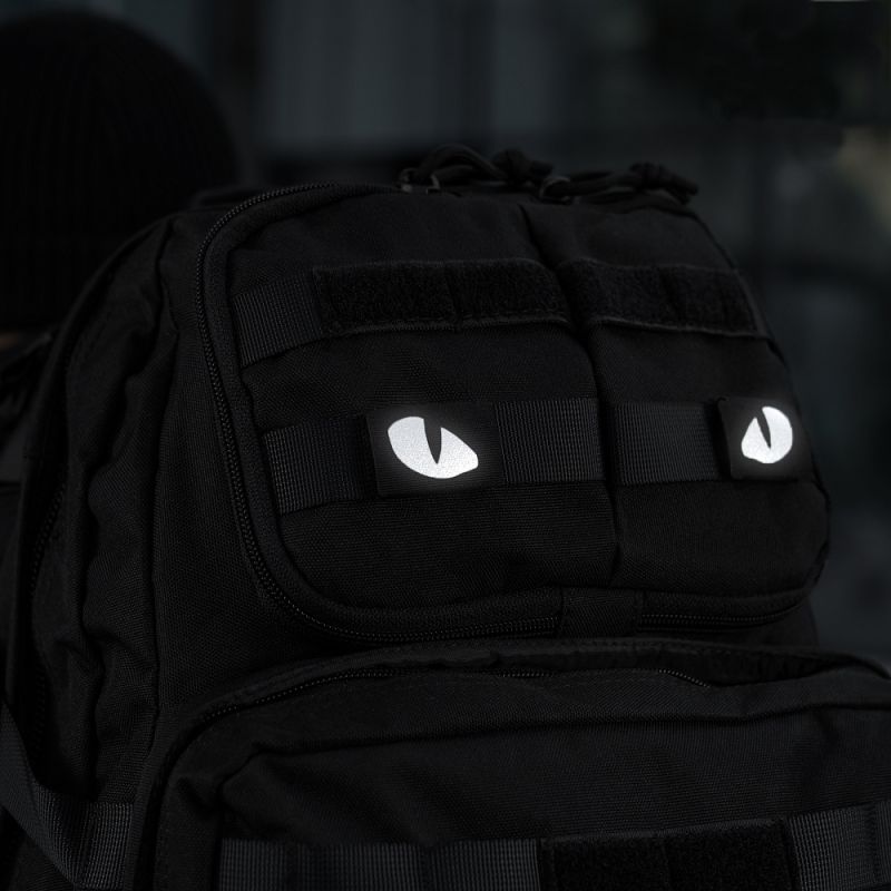 M-TAC Cordura Nášivka/Patch Tiger Eyes Laser Cut Reflective - black (51140299)