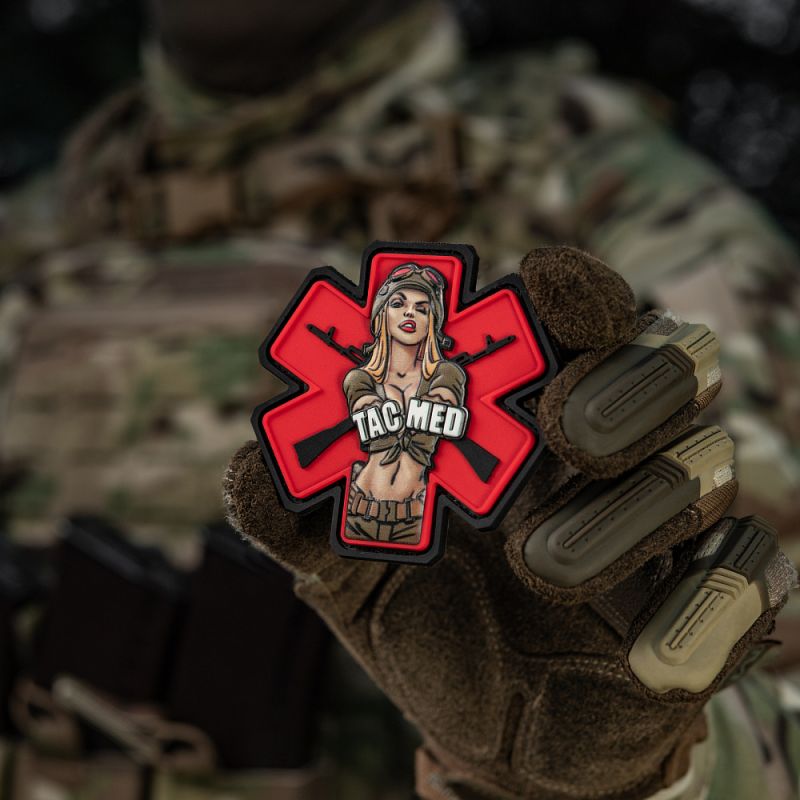 M-TAC 3D PVC Nášivka/Patch Tacmed - red / olive (51475001)