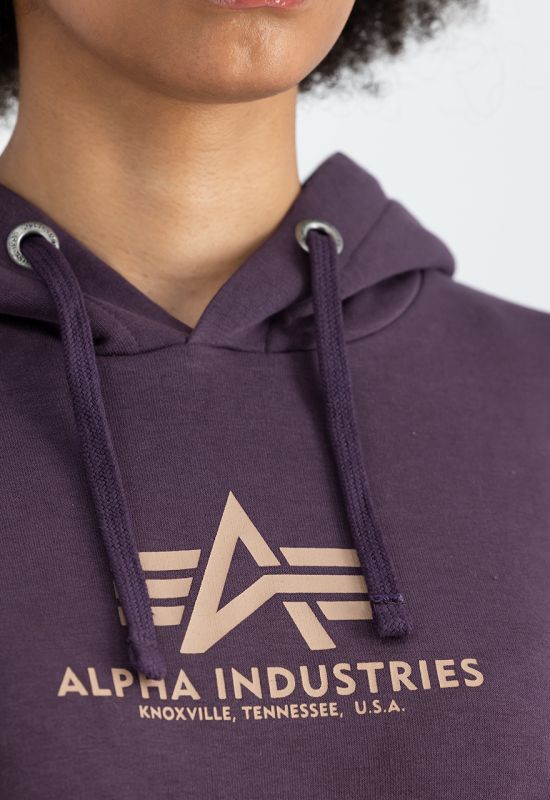 ALPHA INDUSTRIES Dámska mikina New Basic Hoody - plum (196032/719)