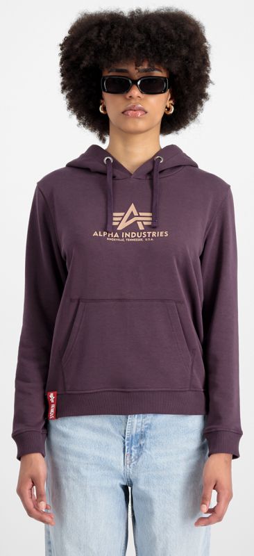 ALPHA INDUSTRIES Dámska mikina New Basic Hoody - plum (196032/719)