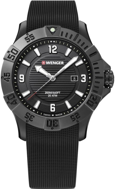 WENGER Hodinky Seaforce / silikónový remienok - black (01.0641.134)