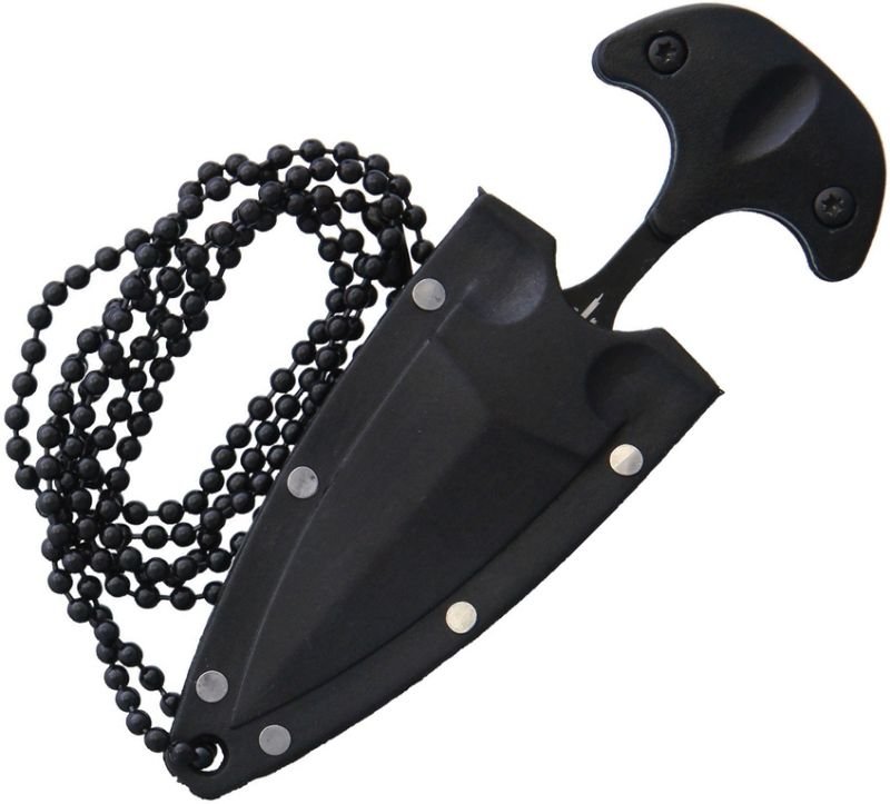 COMBAT READY Nôž s pevnou čepeľou Neck Knife - čierny (CBR112)