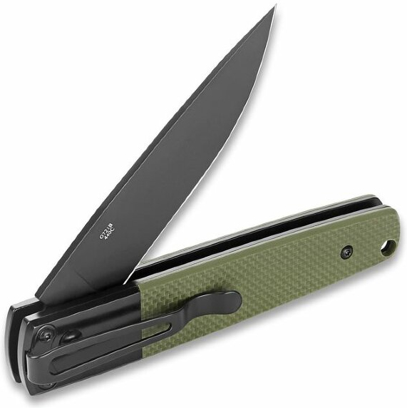 GANZO Zatvárací nôž G721B ButtonLock Black - green (G721B-GR)