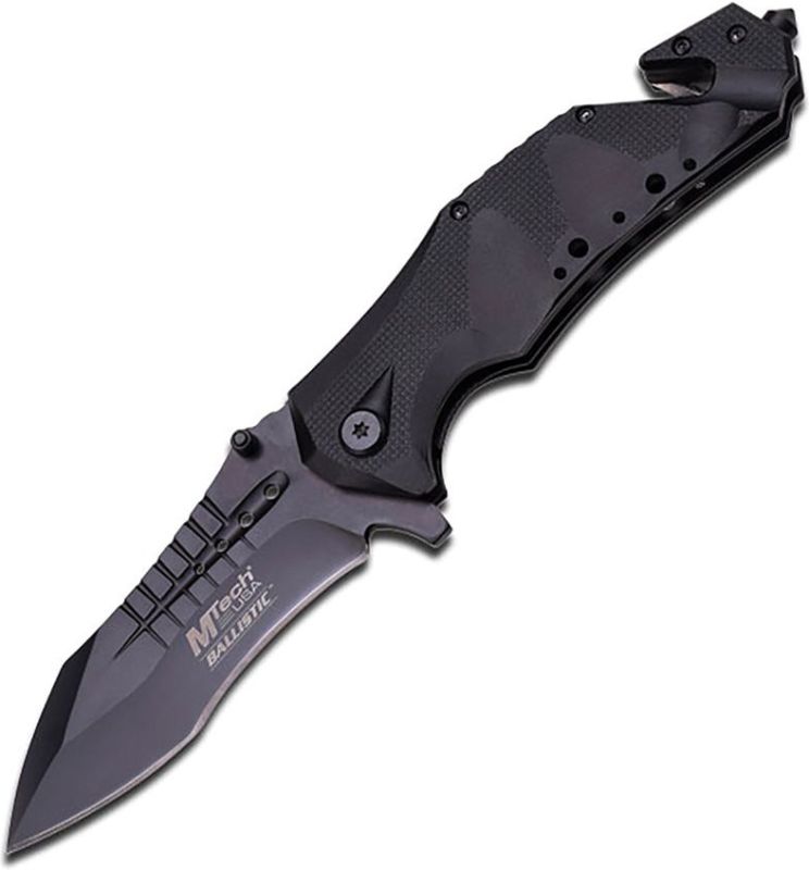 MTECH Zatvárací nôž Rescue Linerlock A/O - black (MTA845BK)