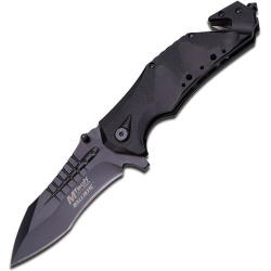 MTECH Zatvárací nôž Rescue Linerlock A/O - black (MTA845BK)