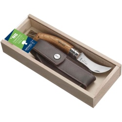 OPINEL Zatvárací nôž hubársky N°08 Inox s puzdrom - oak wood (001327)
