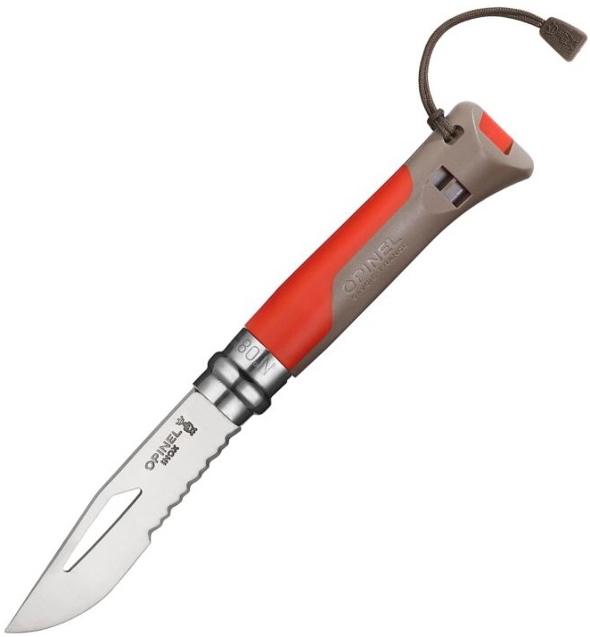 OPINEL Zatvárací nôž N°08 Inox Outdoor - earth / red (001714)