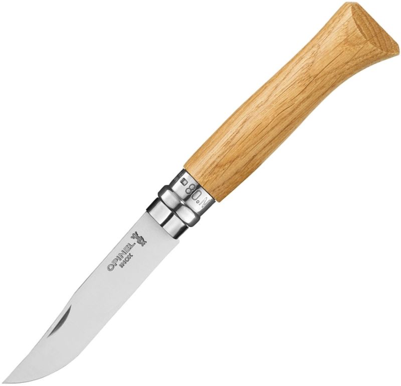 OPINEL Zatvárací nôž N°08 Inox - oak wood (002021)