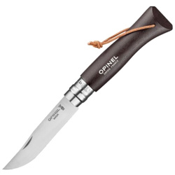 OPINEL Zatvárací nôž N°08 Inox Bushwhacker Dark Brown - wood (002211)