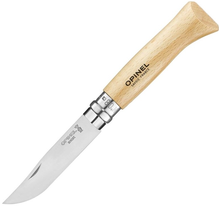 OPINEL Zatvárací nôž N°08 Inox - beech wood (123080)