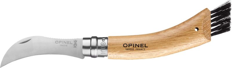 OPINEL Zatvárací nôž hubársky N°08 Inox s puzdrom - oak wood (001327)