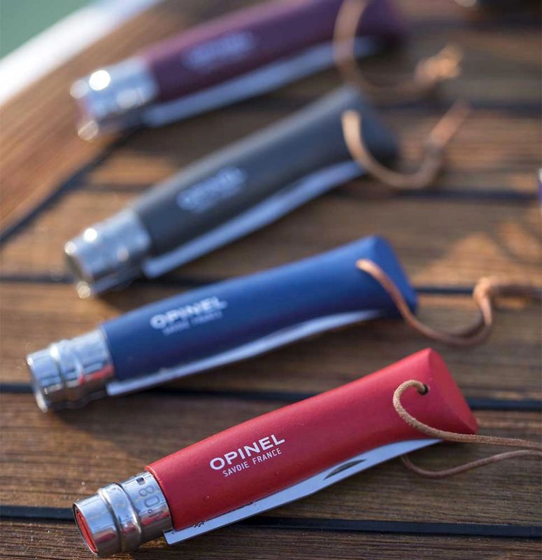 OPINEL Zatvárací nôž N°08 Inox Bushwhacker Red - wood (001705)