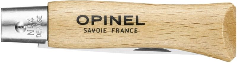 OPINEL Zatvárací nôž N°04 Inox - beech wood (121040)