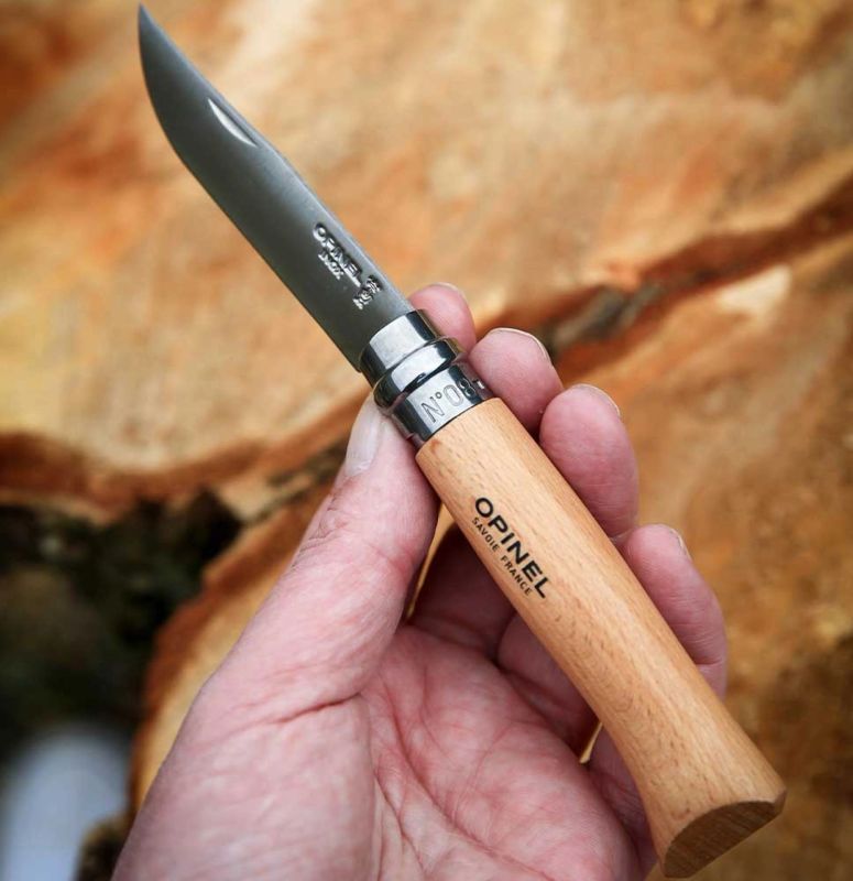 OPINEL Zatvárací nôž N°08 Inox - beech wood (123080)