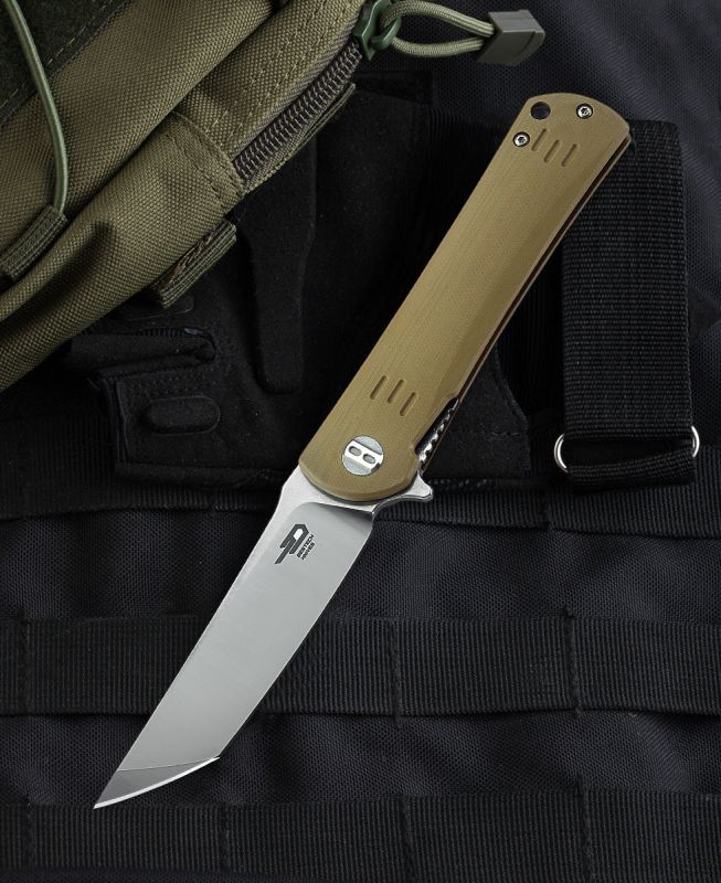 BESTECH Zatvárací nôž KENDO LinerLock - beige (BG06C-1)