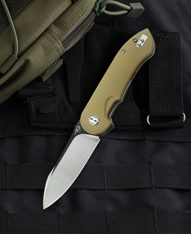 BESTECH Zatvárací nôž TORPEDO LinerLock - beige (BG17B-1)