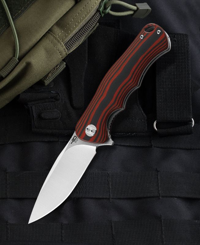 BESTECH Zatvárací nôž BOBCAT LinerLock - black / red (BG22C-1)