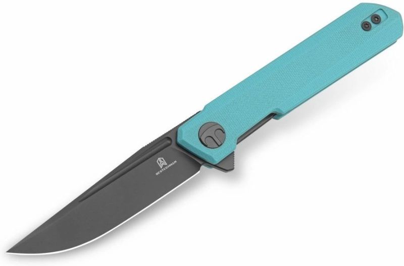 BESTECH Zatvárací nôž MINI DUNDEE LinerLock Grey - tyffany blue (BMK03E)