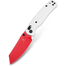 BESTECH Zatvárací nôž CICADA'S WING BarLock Red - white (BMK06G)