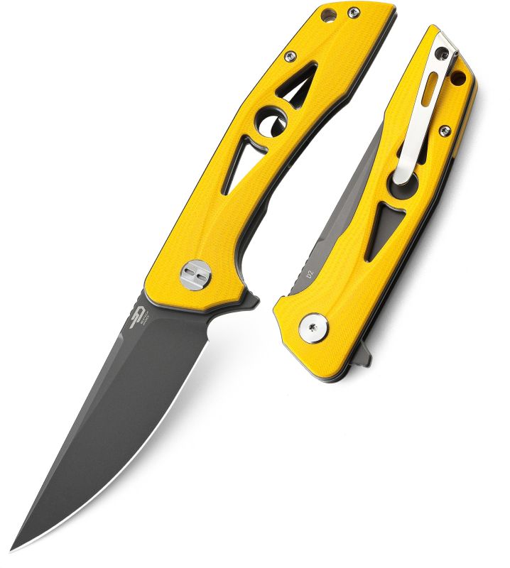 BESTECH Zatvárací nôž EYE OF RA LinerLock Black - yellow (BG23C)