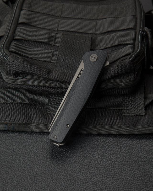 BESTECH Zatvárací nôž SLYTHER LinerLock Grey titanized - black (BG51A-2)