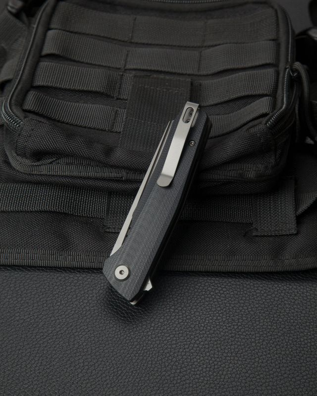 BESTECH Zatvárací nôž SLYTHER LinerLock Grey titanized - black (BG51A-2)