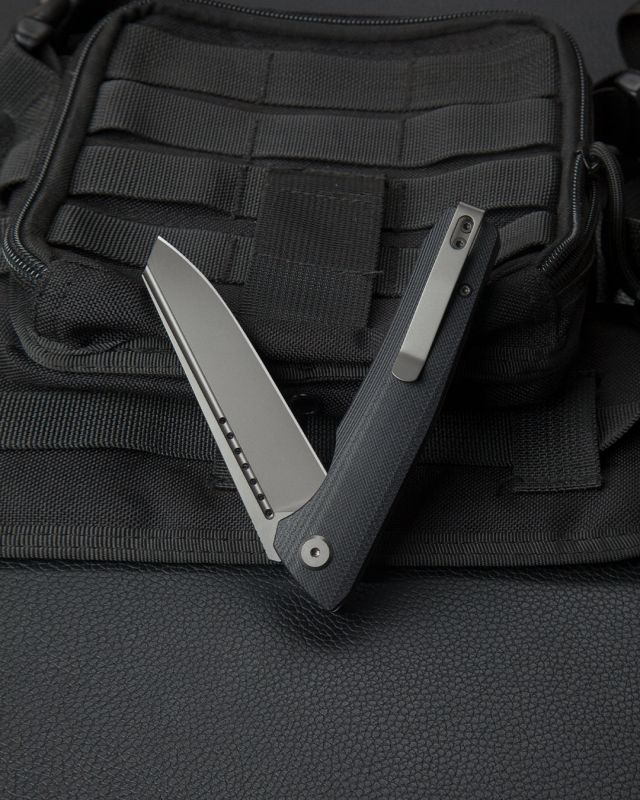 BESTECH Zatvárací nôž SLYTHER LinerLock Grey titanized - black (BG51A-2)