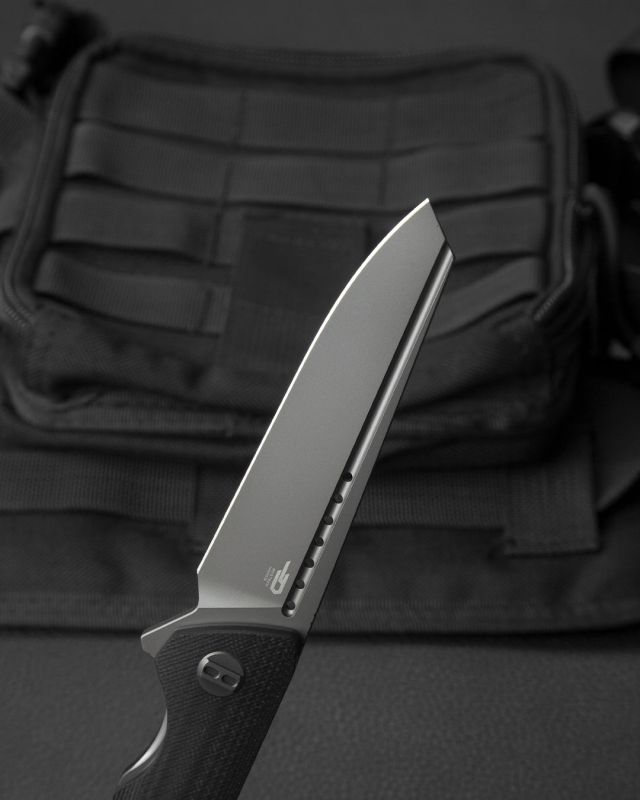 BESTECH Zatvárací nôž SLYTHER LinerLock Grey titanized - black (BG51A-2)