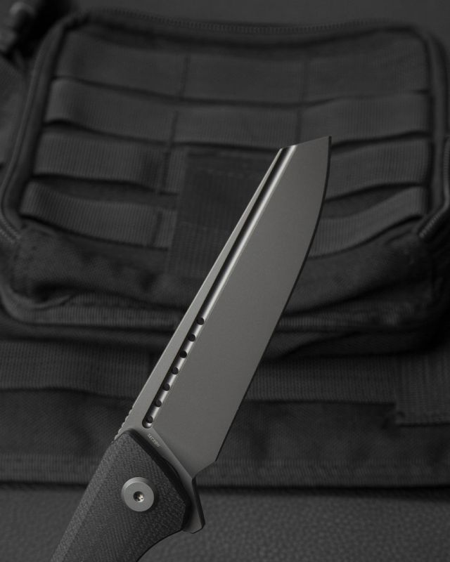 BESTECH Zatvárací nôž SLYTHER LinerLock Grey titanized - black (BG51A-2)