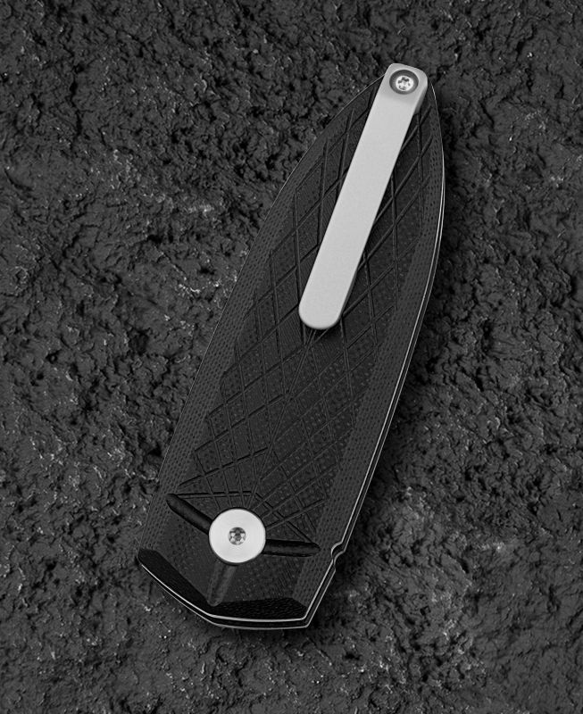 BESTECH Zatvárací nôž QUQU ButtonLock - black (BG57A-1)