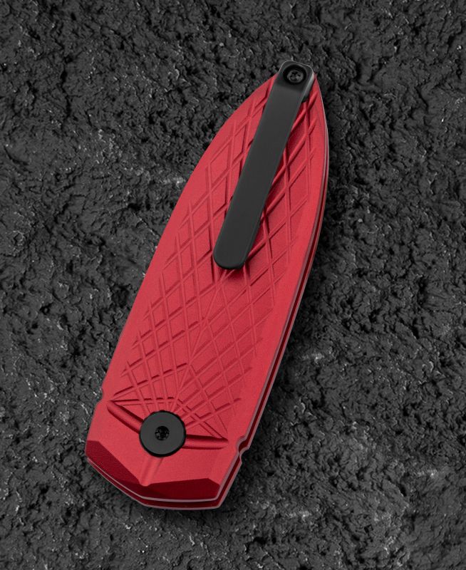 BESTECH Zatvárací nôž QUQU ButtonLock Black - red (BG57B-4)