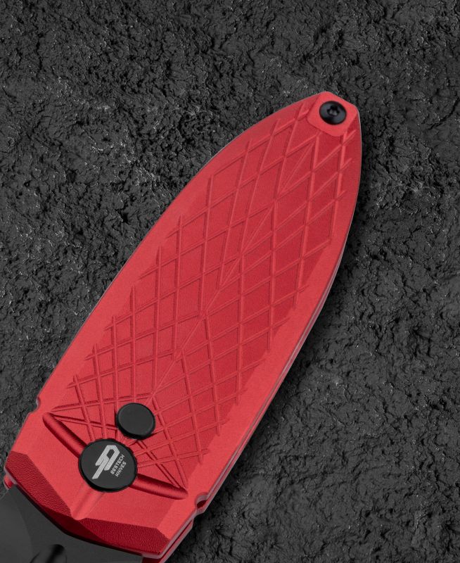 BESTECH Zatvárací nôž QUQU ButtonLock Black - red (BG57B-4)