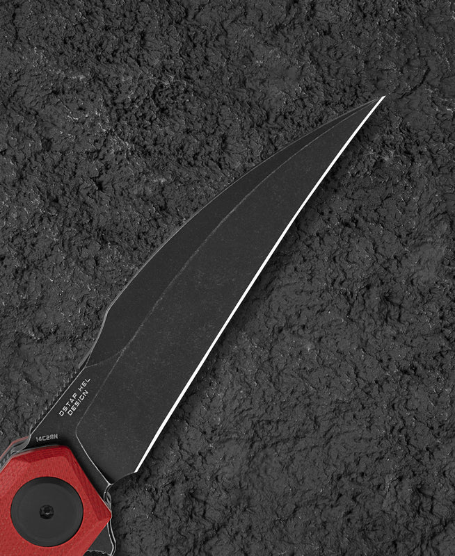 BESTECH Zatvárací nôž IVY LinerLock Black - red (BG59D)