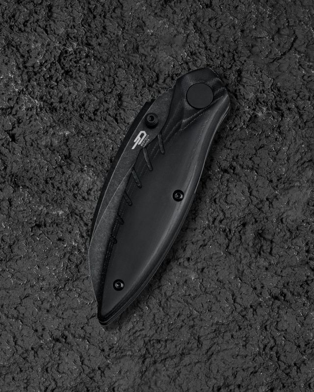 BESTECH Zatvárací nôž MANTIDAE LinerLock Black SW serrated - black (BG60D)