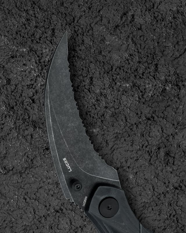 BESTECH Zatvárací nôž MANTIDAE LinerLock Black SW serrated - black (BG60D)