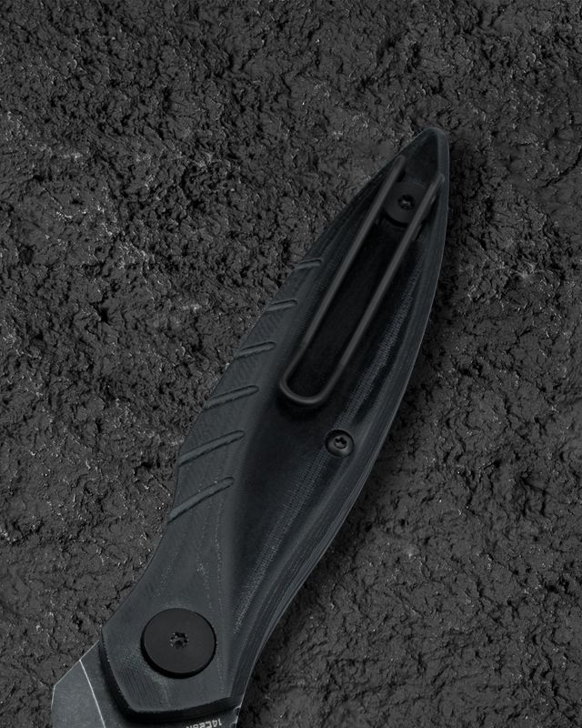 BESTECH Zatvárací nôž MANTIDAE LinerLock Black SW serrated - black (BG60D)