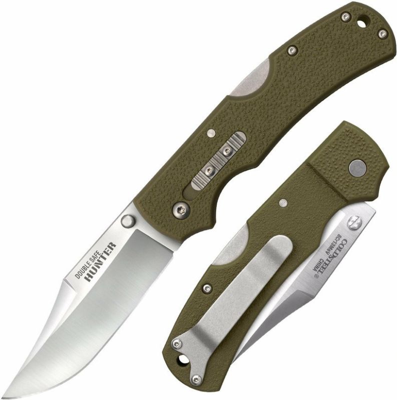 COLD STEEL Zatvárací nôž  DOUBLE SAFE HUNTER (OD GREEN) (23JC)