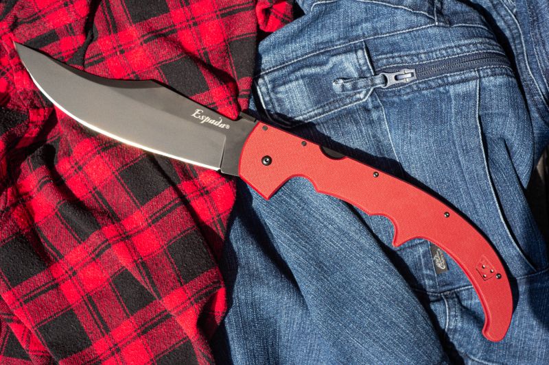 COLD STEEL Zatvárací nôž ESPADA XL G-10 AUS10A - ruby red (62MGC-RRBK)